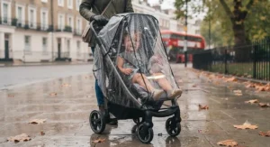 The best lightweight pushchair equipped with a raincover for typical British weather.