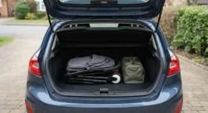 A compact best travel buggy fitting neatly into the boot of a family hatchback.