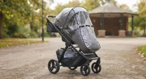 A complete travel system pushchair package including a raincover and essential accessories, representing excellent value for under £500.