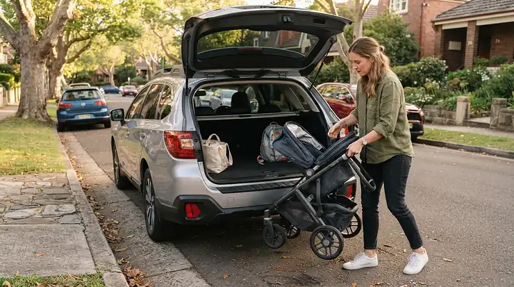 Folding a compact pushchair with reversible seat under £600 to fit into the boot of a family hatchback.